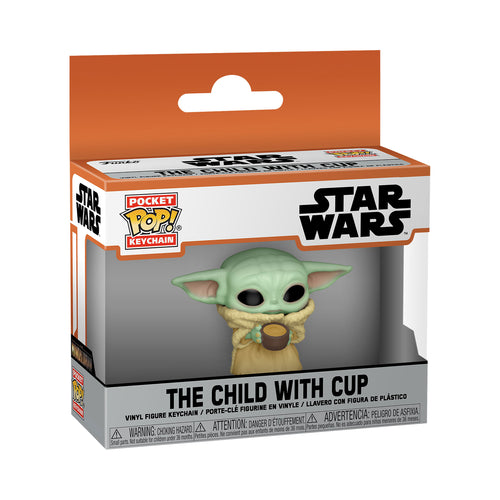 Imagen del producto Llavero Funko Pop de Grogu con taza - Star Wars The Mandalorian