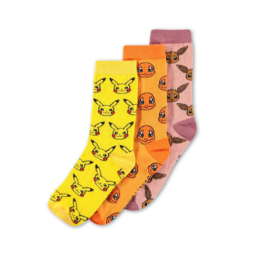 Imagen del producto Pokemon - Set de calcetines Crew de 3 pares