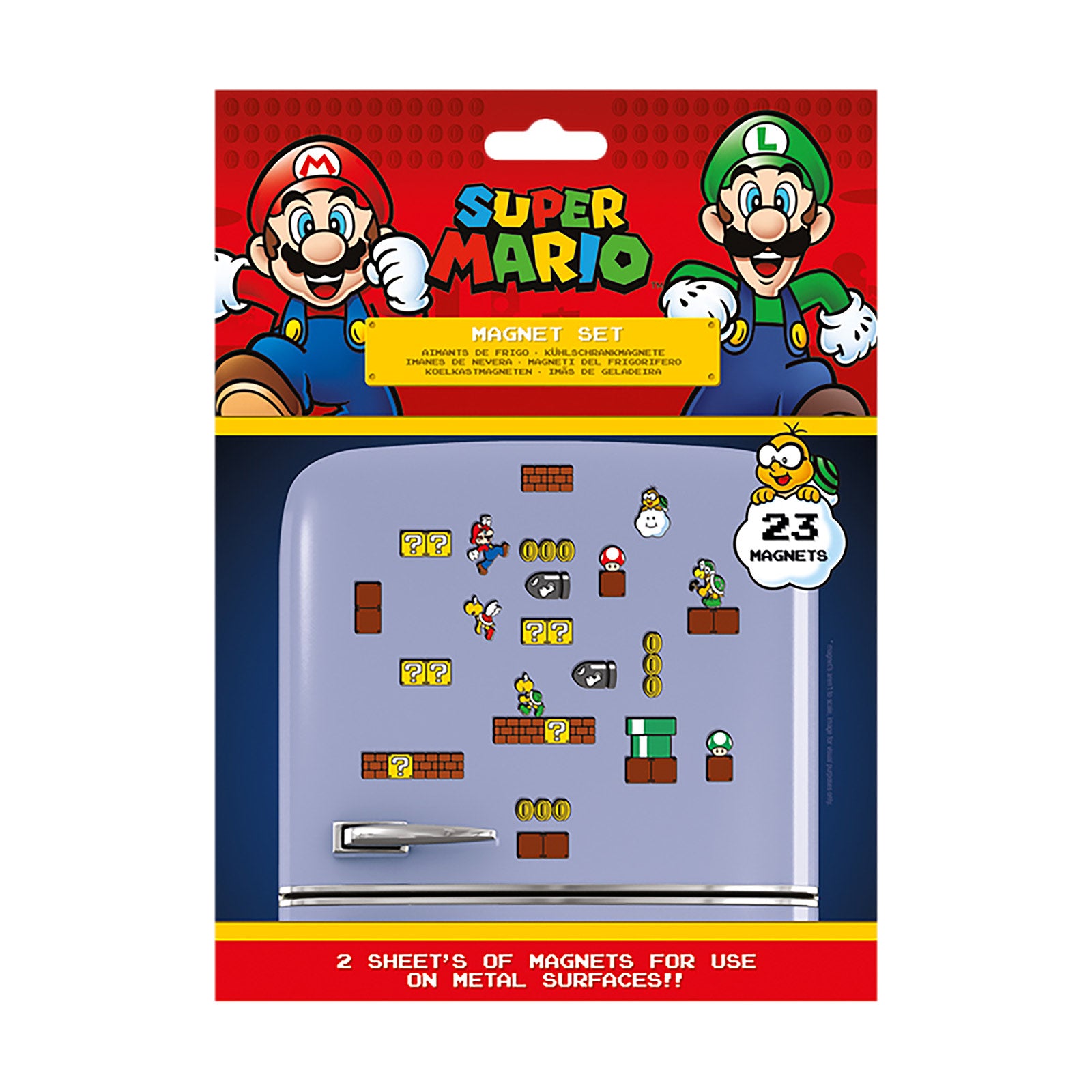 Imagen del producto Super Mario - Set de imanes del Reino Champiñón