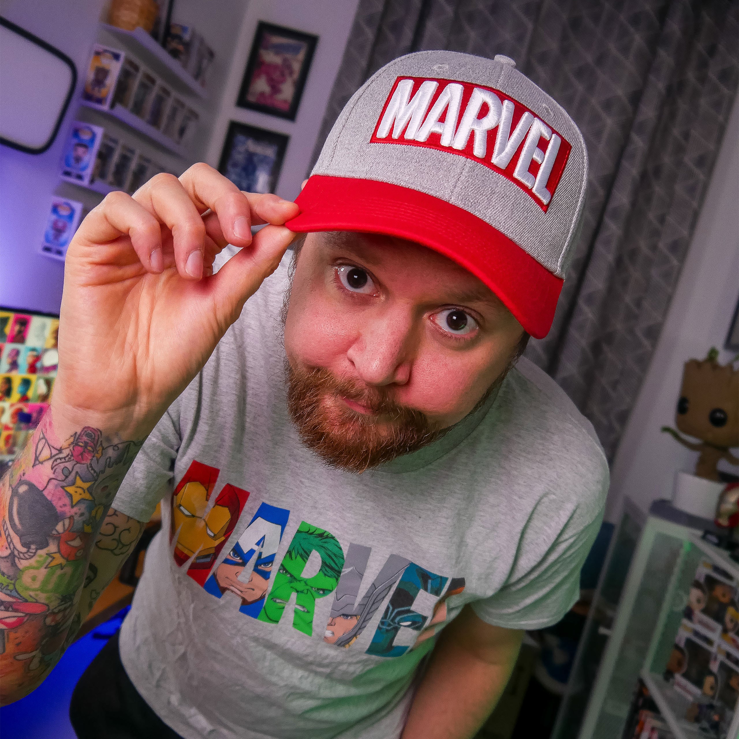 Imagen del producto Marvel - Logo Comic Heroes Camiseta gris