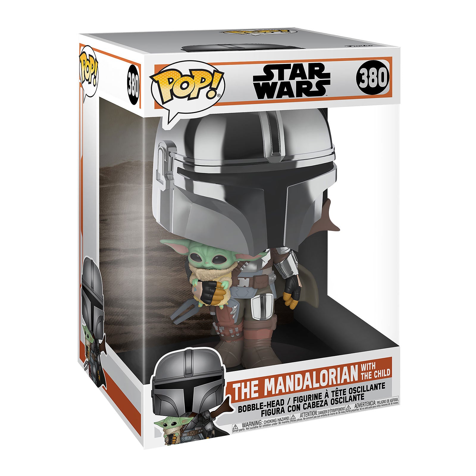 Imagen del producto Mandalorian Chrome Funko Pop Figura de Cabeza Oscilante 26 cm - Star Wars
