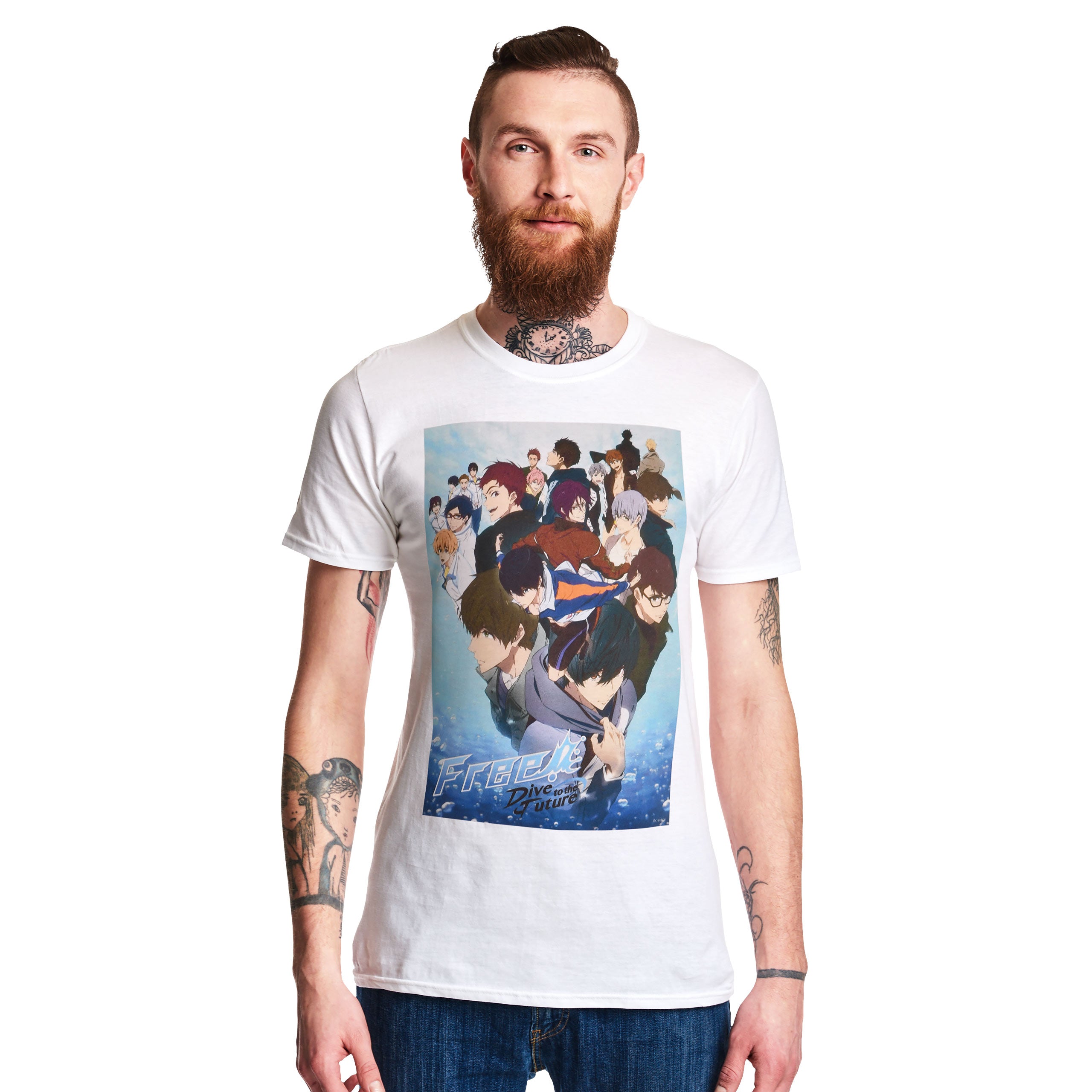 Imagen del producto Free! - Camiseta de la tripulación blanca