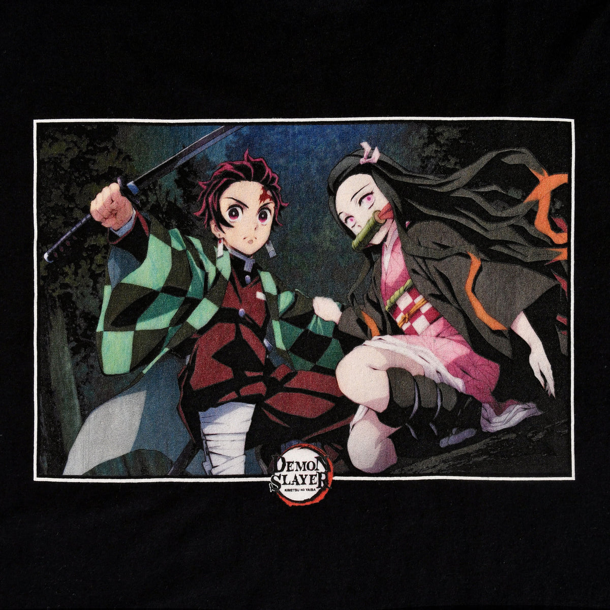 Imagen del producto Demon Slayer - Camiseta negra de Nezuko y Tanjiro Kamado