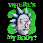 Imagen del producto Rick y Morty - ¿Dónde está mi cuerpo? Camiseta negra