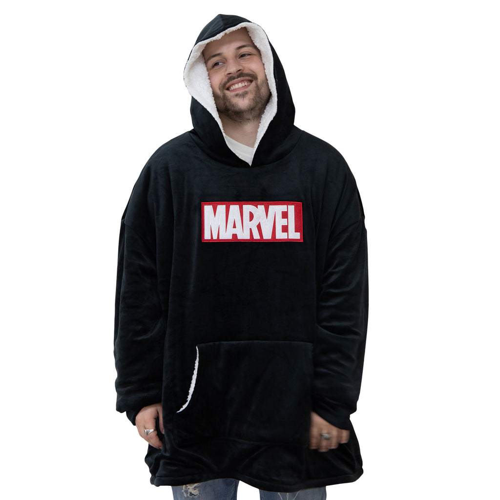 Imagen del producto Marvel - Logo Oversize Suéter de peluche negro