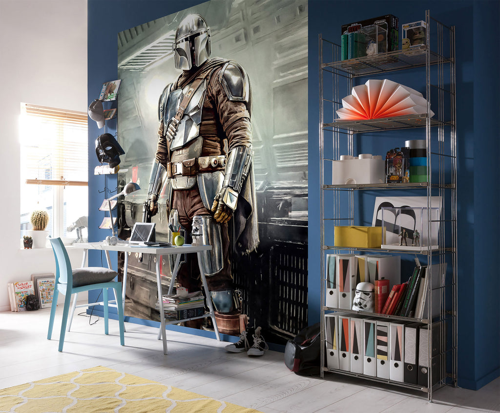 Product image Mando Fight Wallpaper - Star Wars The Mandalorian