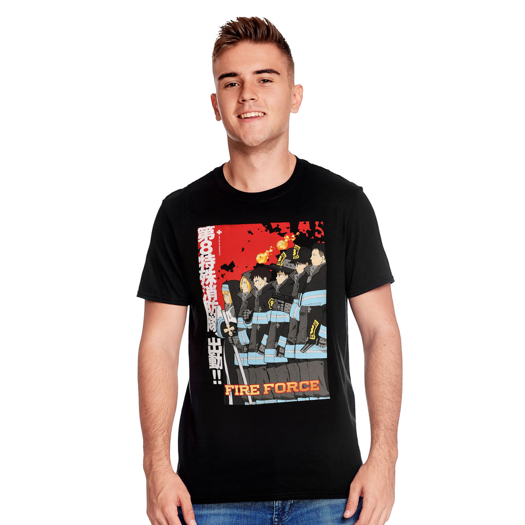 Imagen del producto Fire Force - Camiseta póster negra