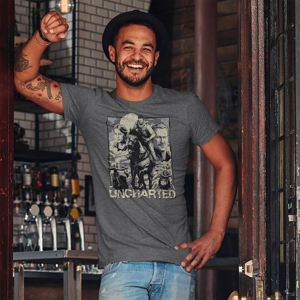 Imagen del producto Uncharted - Camiseta de portada gris