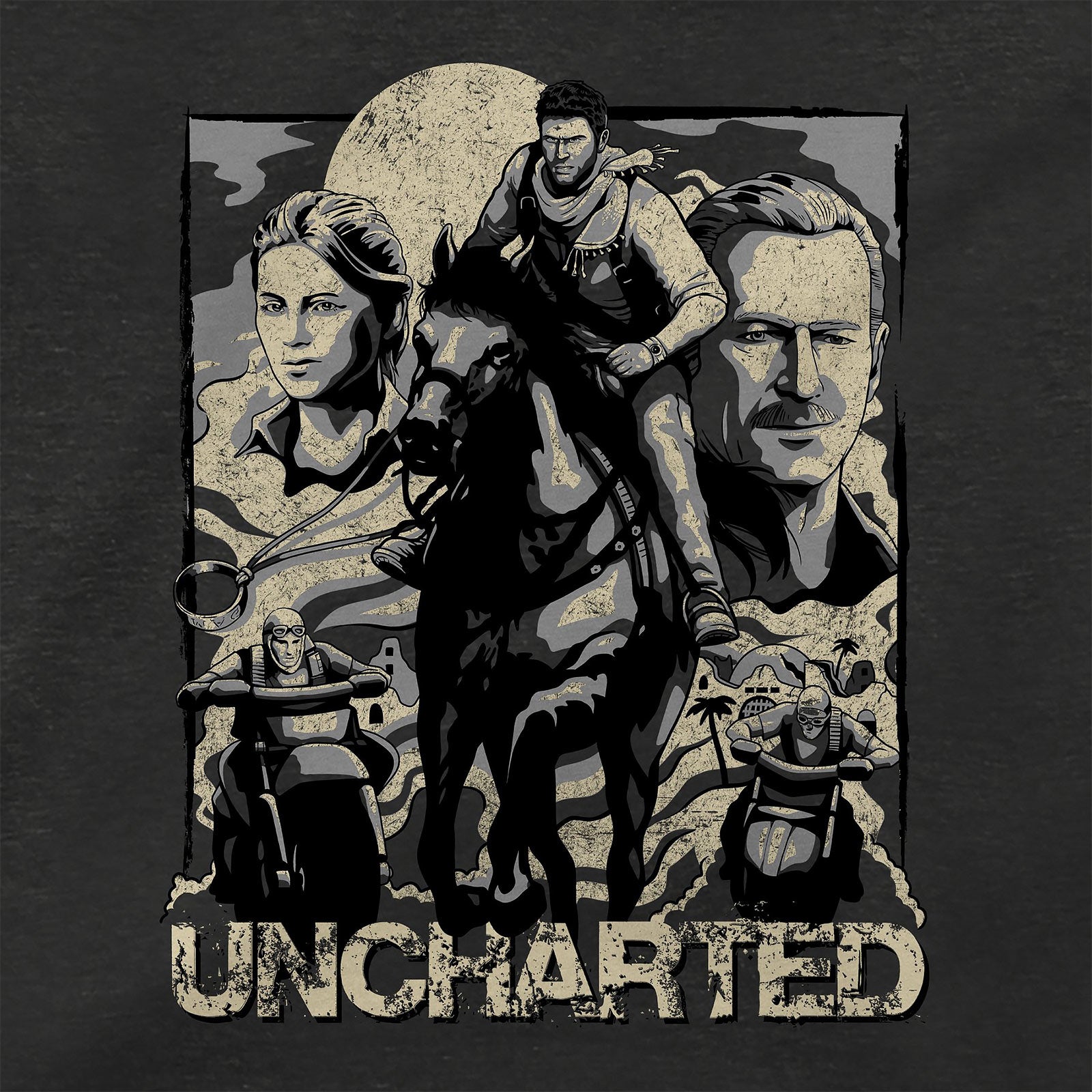 Imagen del producto Uncharted - Camiseta de portada gris
