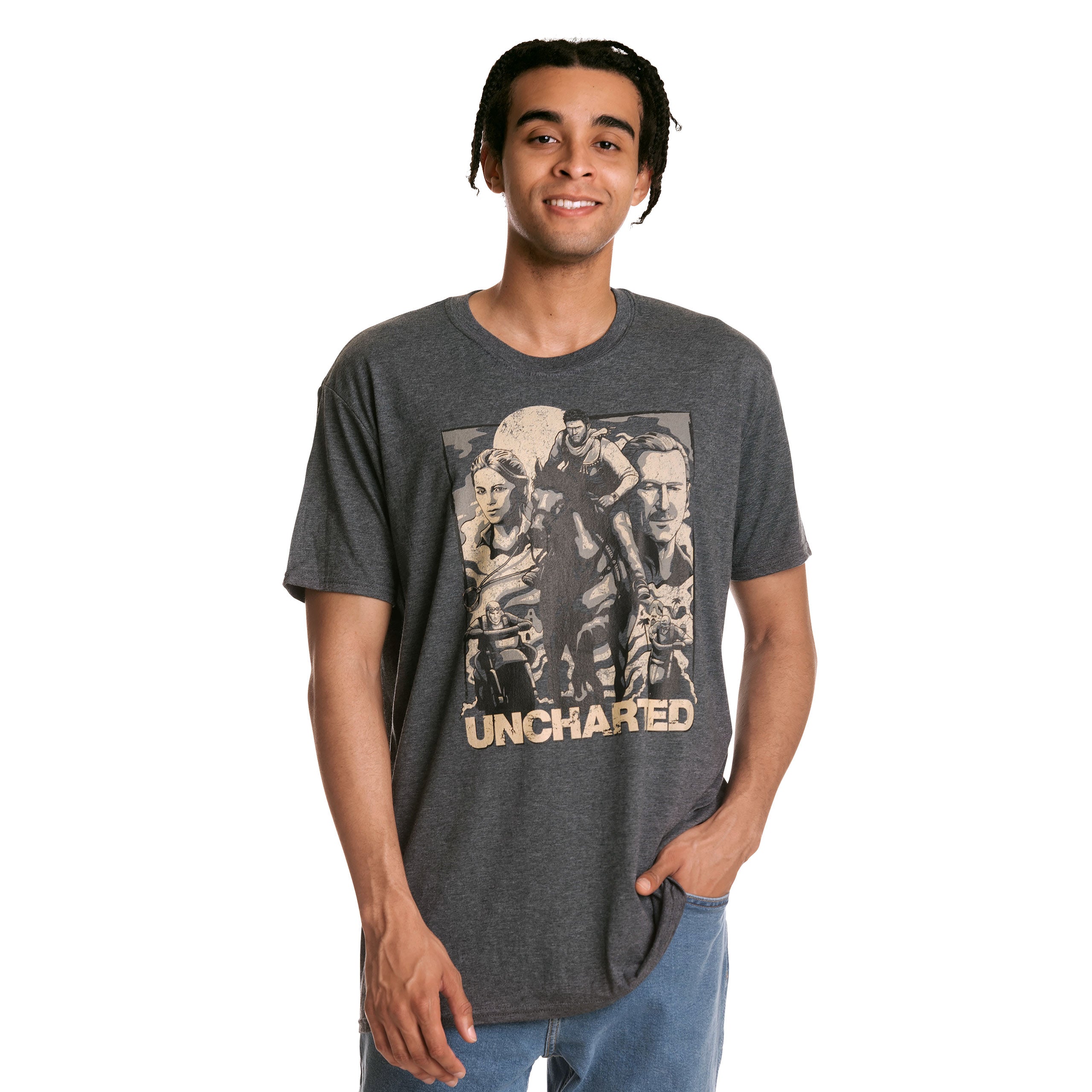Imagen del producto Uncharted - Camiseta de portada gris