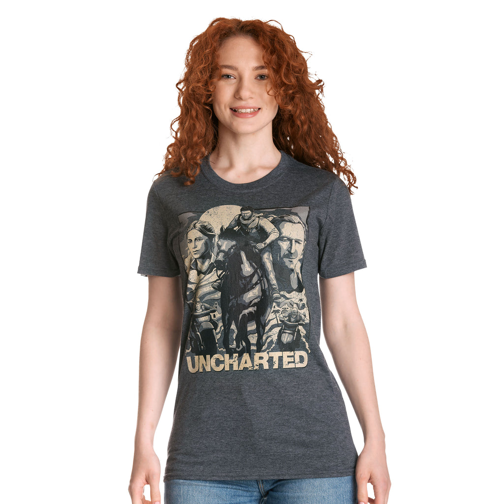 Imagen del producto Uncharted - Camiseta de portada gris
