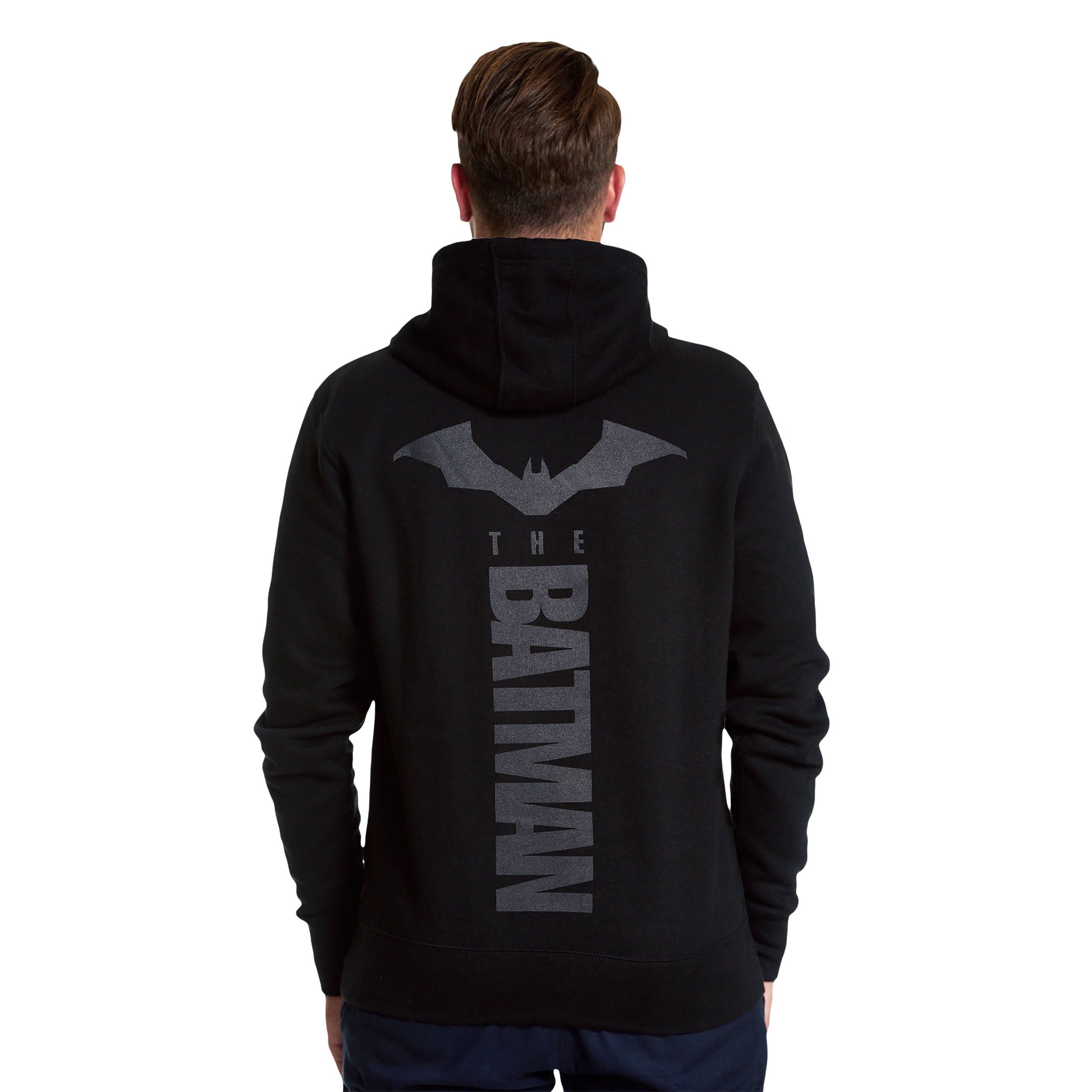 Imagen del producto Sudadera con capucha negra con el logo de The Batman