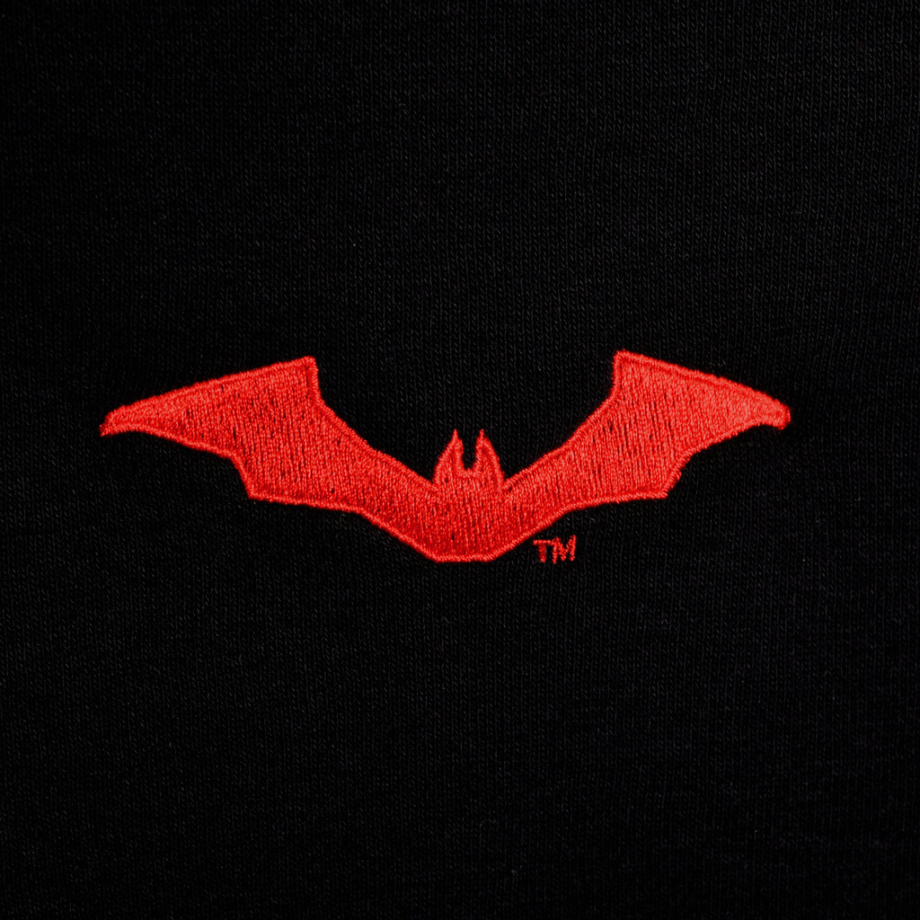 Imagen del producto Sudadera con capucha negra con el logo de The Batman