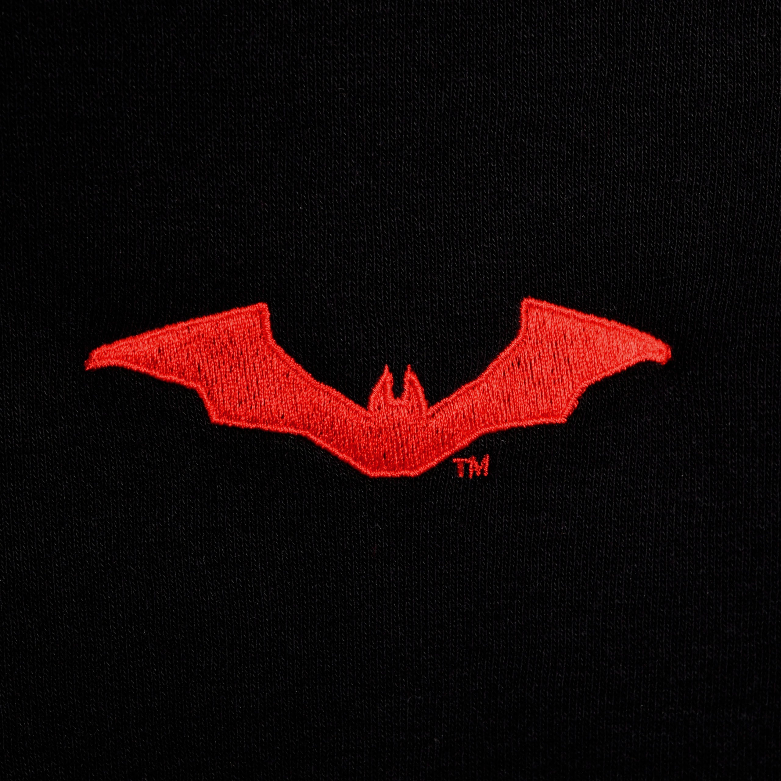 Imagen del producto Sudadera con capucha negra con el logo de The Batman