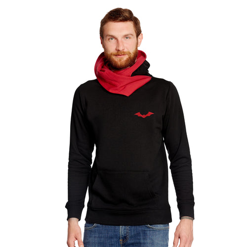Imagen del producto Sudadera con capucha The Batman Logo negra-roja
