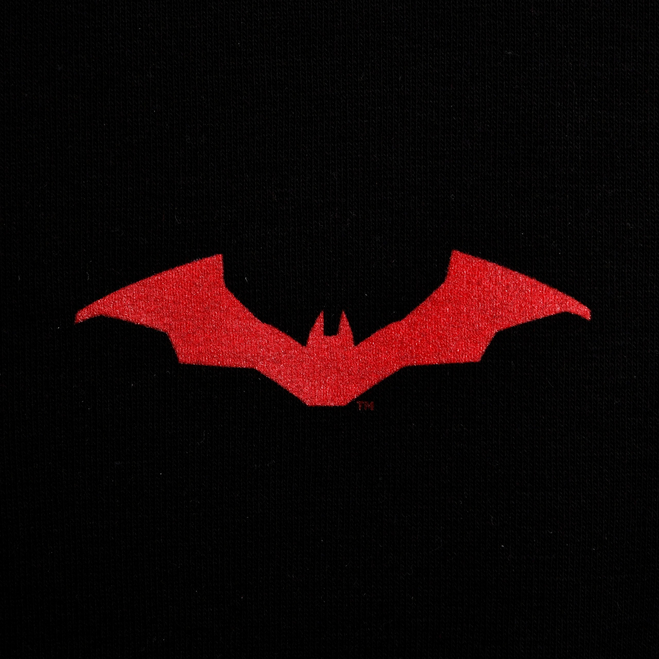 Imagen del producto Sudadera con capucha The Batman Logo negra-roja