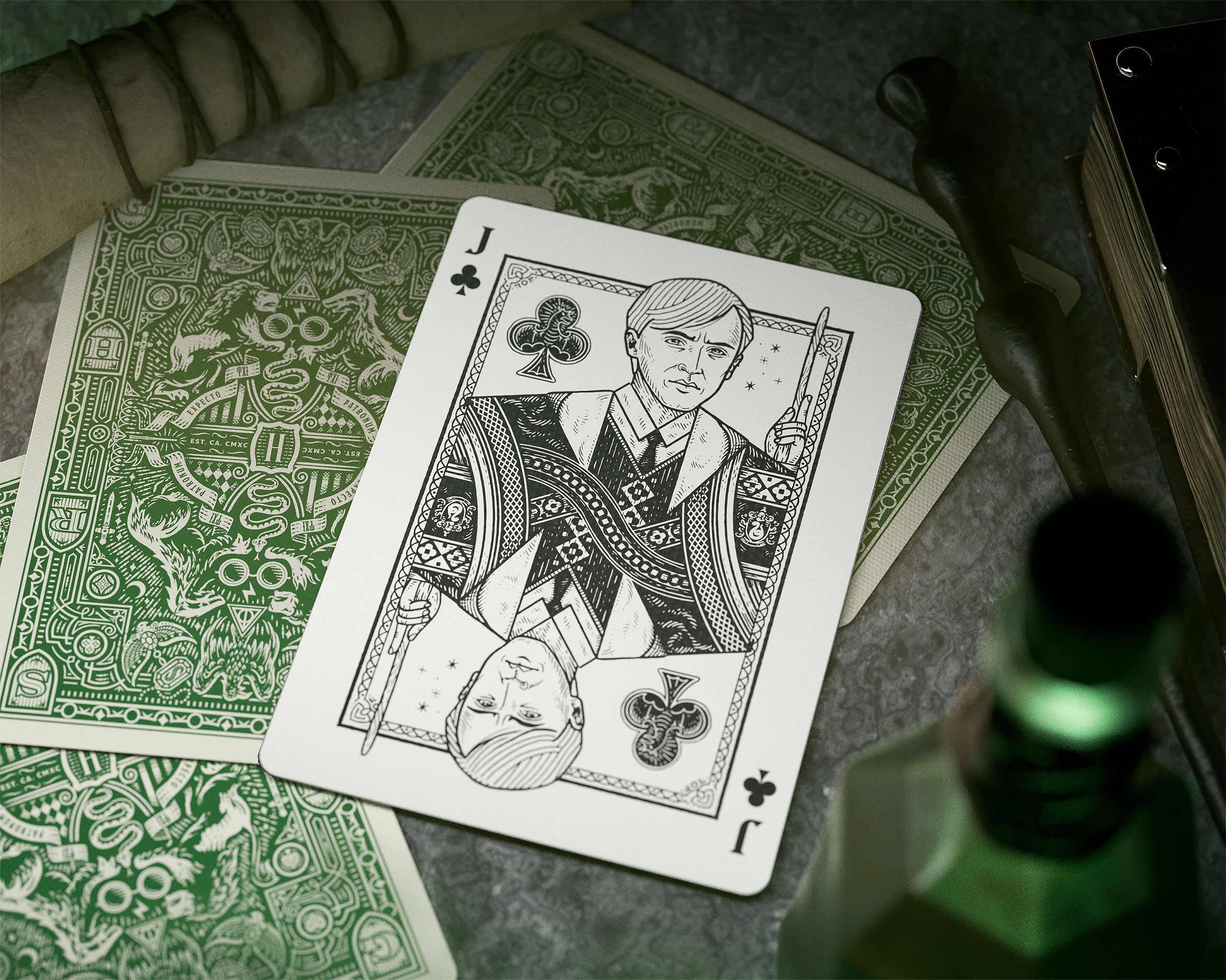 Imagen del producto Harry Potter - Juego de Cartas Deluxe de Slytherin