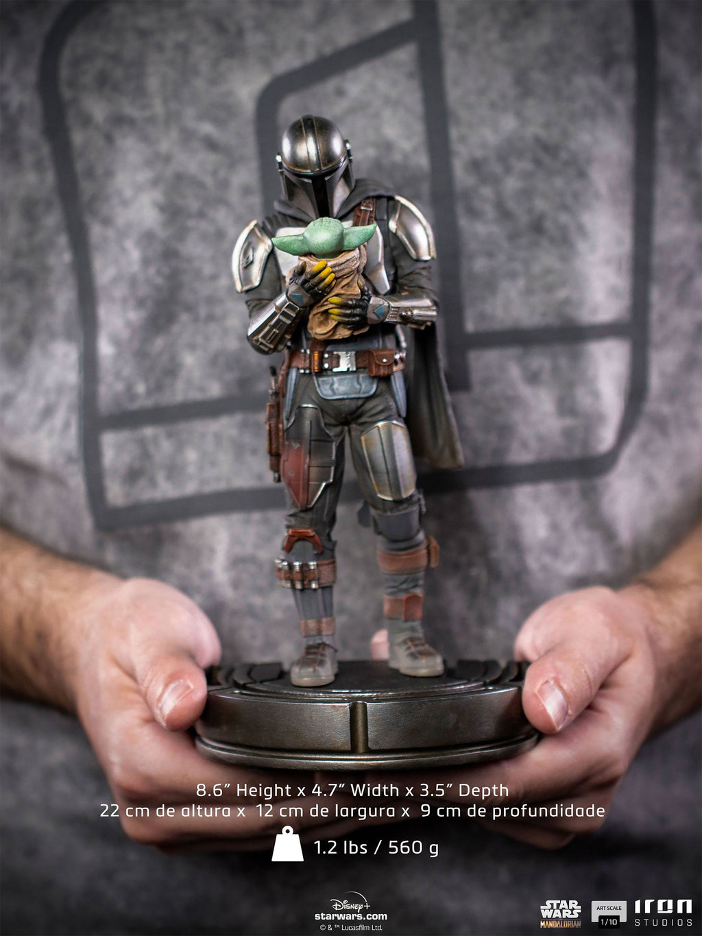 Imagen del producto Mando con Grogu BDS Art Scale Deluxe Statue - Star Wars The Mandalorian