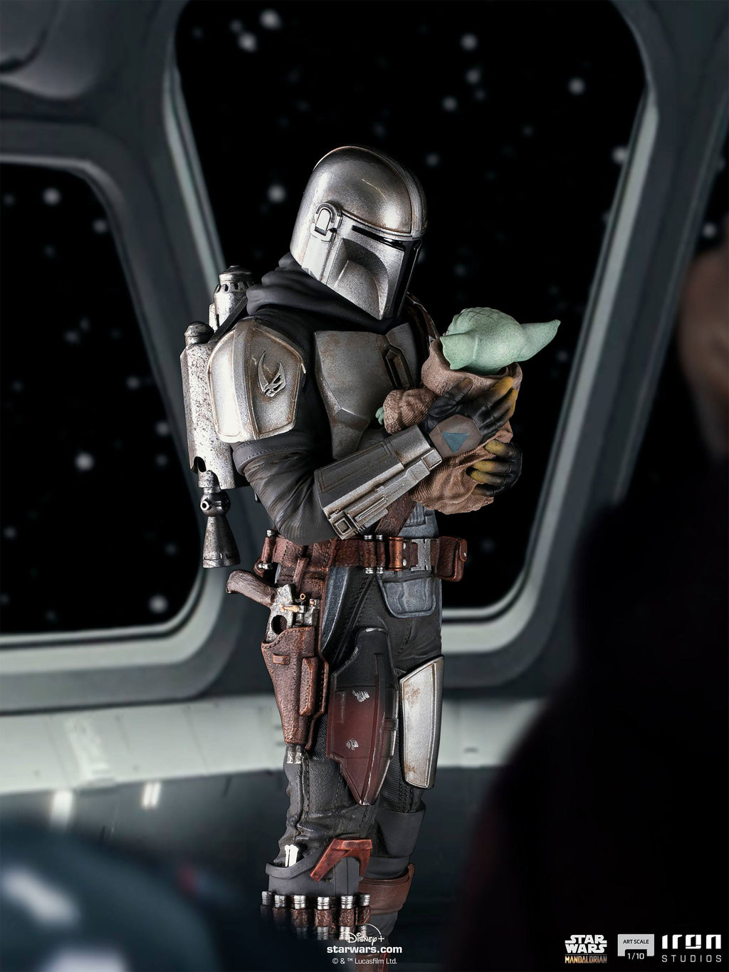 Imagen del producto Mando con Grogu BDS Art Scale Deluxe Statue - Star Wars The Mandalorian