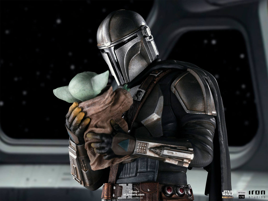 Imagen del producto Mando con Grogu BDS Art Scale Deluxe Statue - Star Wars The Mandalorian