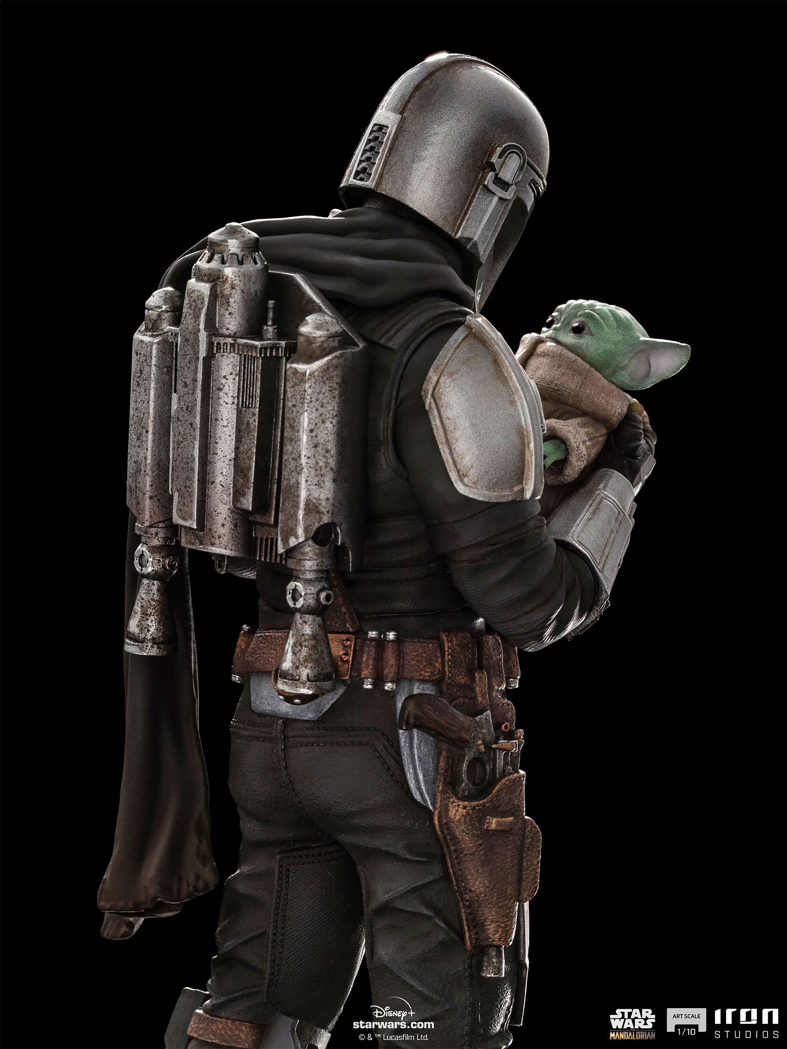 Imagen del producto Mando con Grogu BDS Art Scale Deluxe Statue - Star Wars The Mandalorian