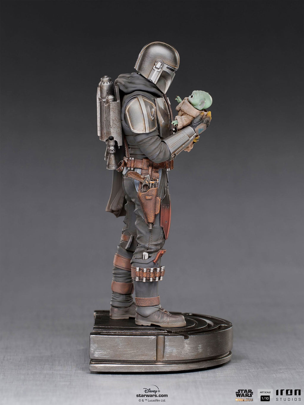 Imagen del producto Mando con Grogu BDS Art Scale Deluxe Statue - Star Wars The Mandalorian