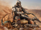 Imagen del producto Mando con Speeder BDS Art Scale Deluxe Statue - Star Wars The Mandalorian