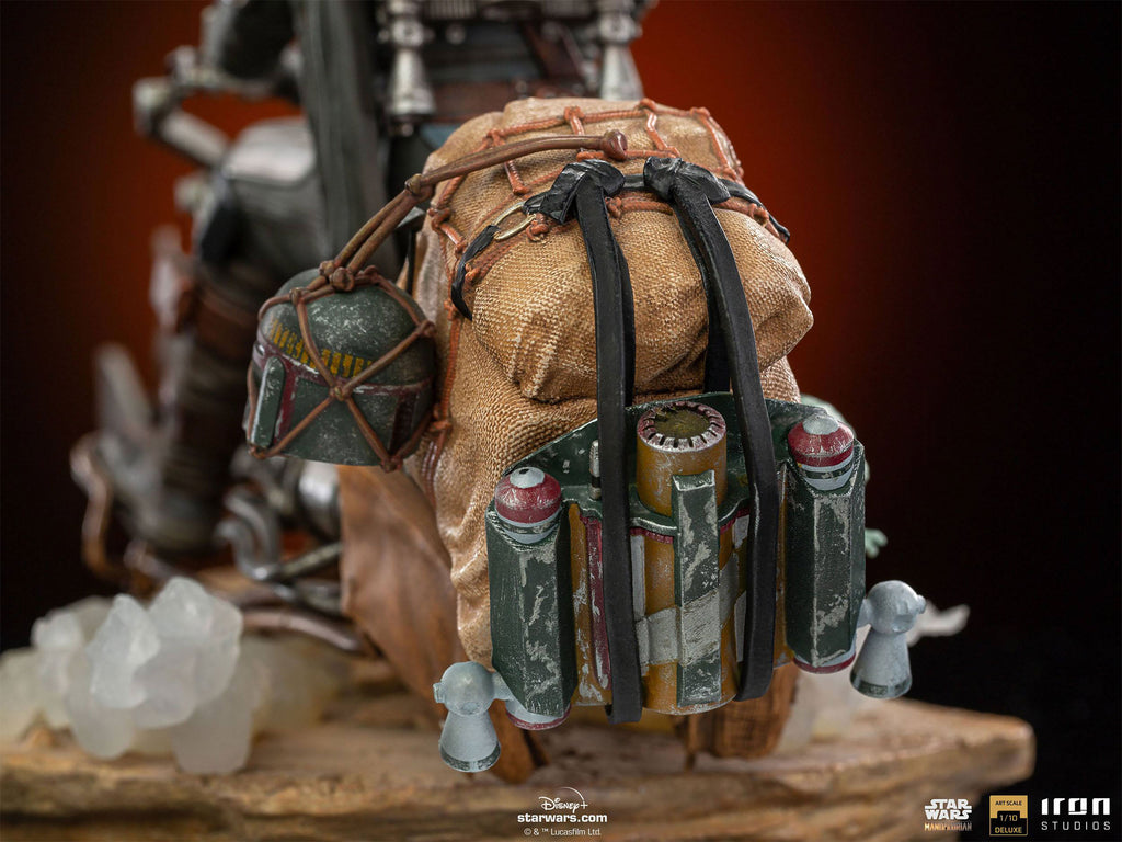 Imagen del producto Mando con Speeder BDS Art Scale Deluxe Statue - Star Wars The Mandalorian