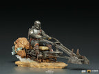 Imagen del producto Mando con Speeder BDS Art Scale Deluxe Statue - Star Wars The Mandalorian