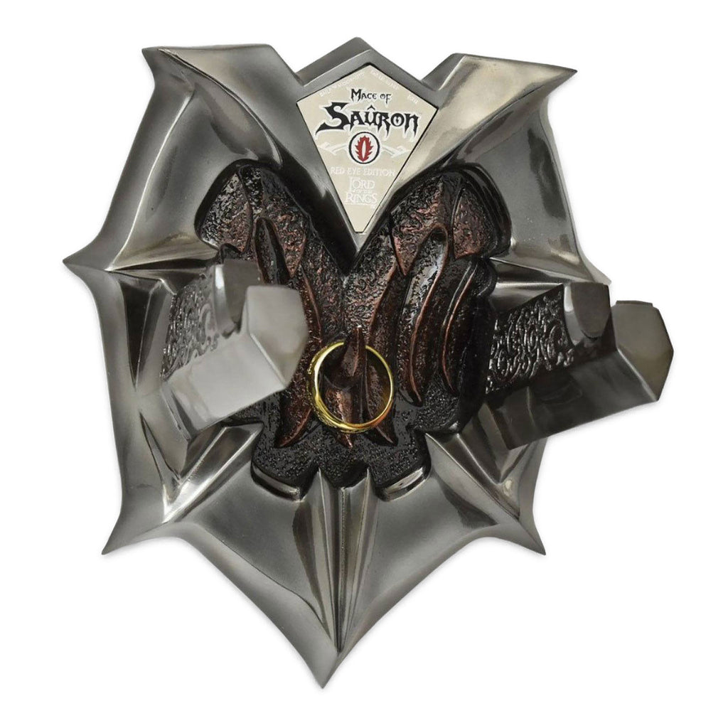 Imagen del producto El Señor de los Anillos – Réplica de la maza de Sauron con estandarte de guerra (Edición Ojo Rojo)