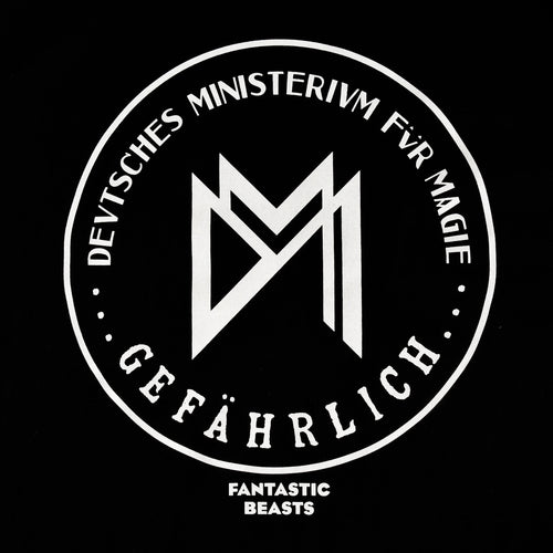 Imagen del producto Camiseta negra del Ministerio Alemán de Magia - Animales fantásticos