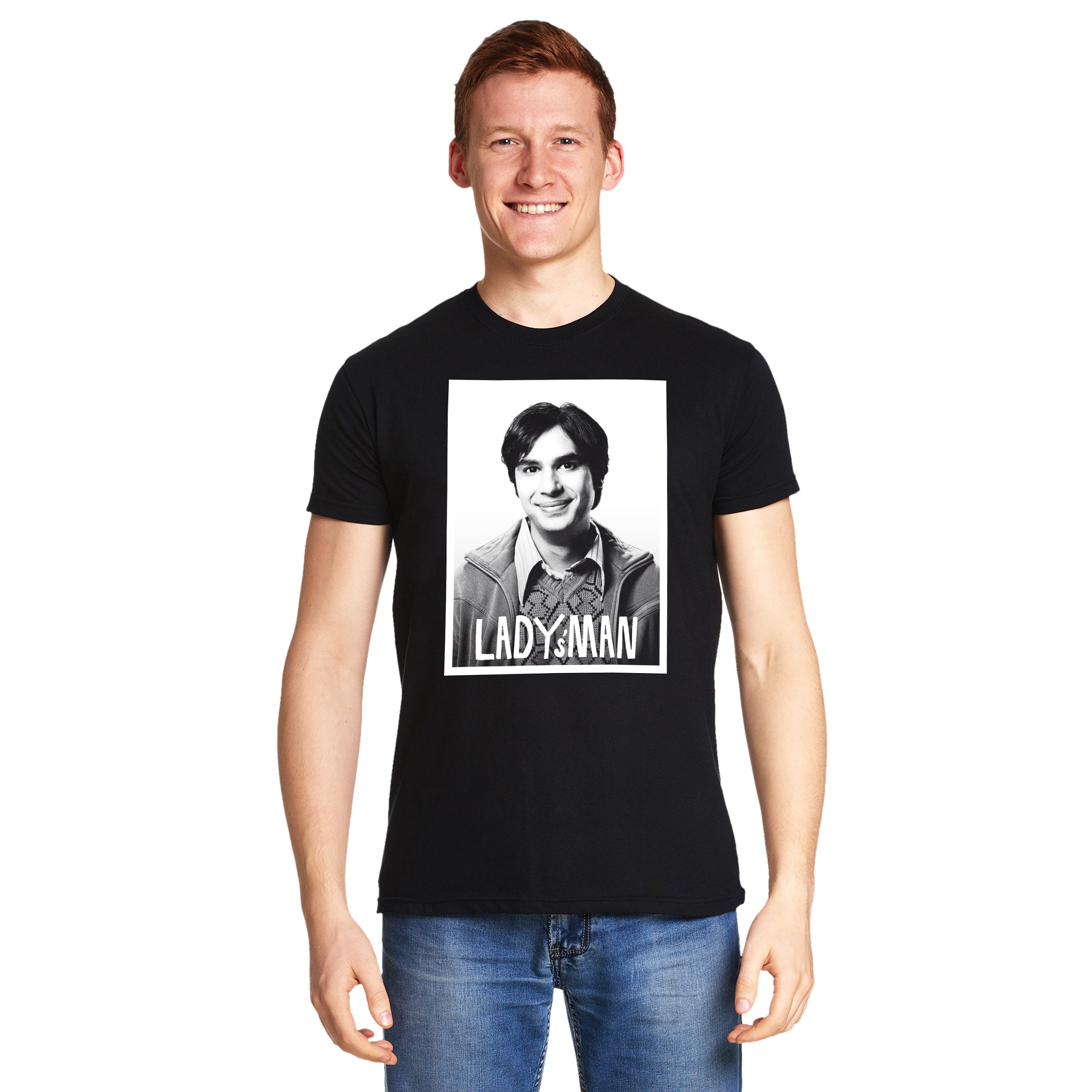 Imagen del producto Camiseta de mujer Raj Lady's Man negra - The Big Bang Theory