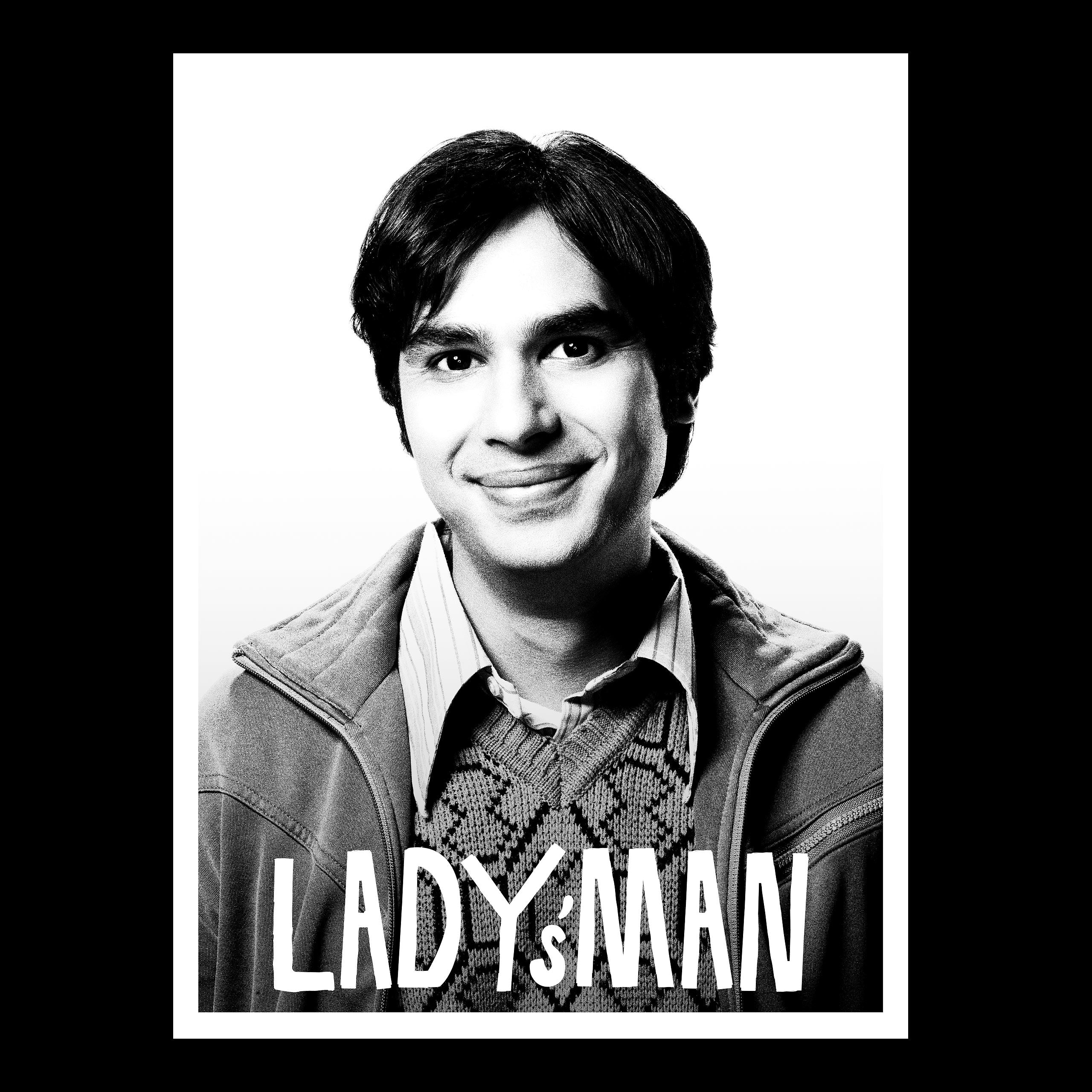 Imagen del producto Camiseta de mujer Raj Lady's Man negra - The Big Bang Theory