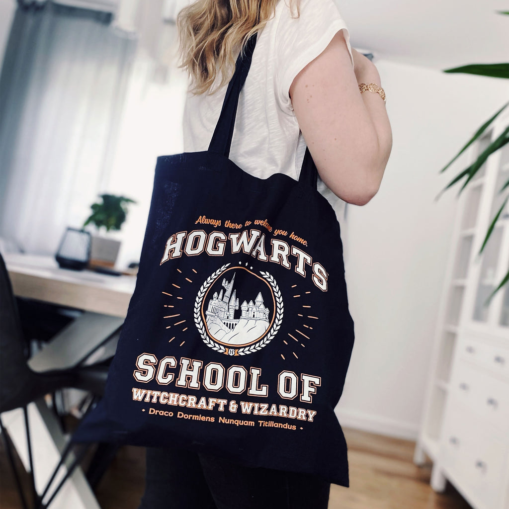 Imagen del producto Bolsa de yute Hogwarts School azul - Harry Potter