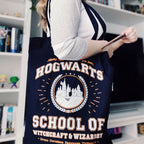 Imagen del producto Bolsa de yute Hogwarts School azul - Harry Potter