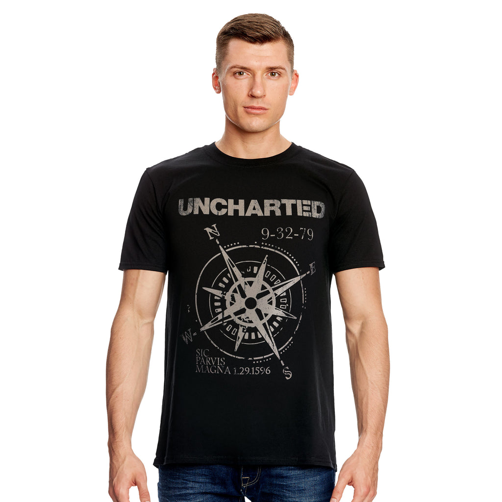 Imagen del producto Uncharted - Camiseta negra con brújula