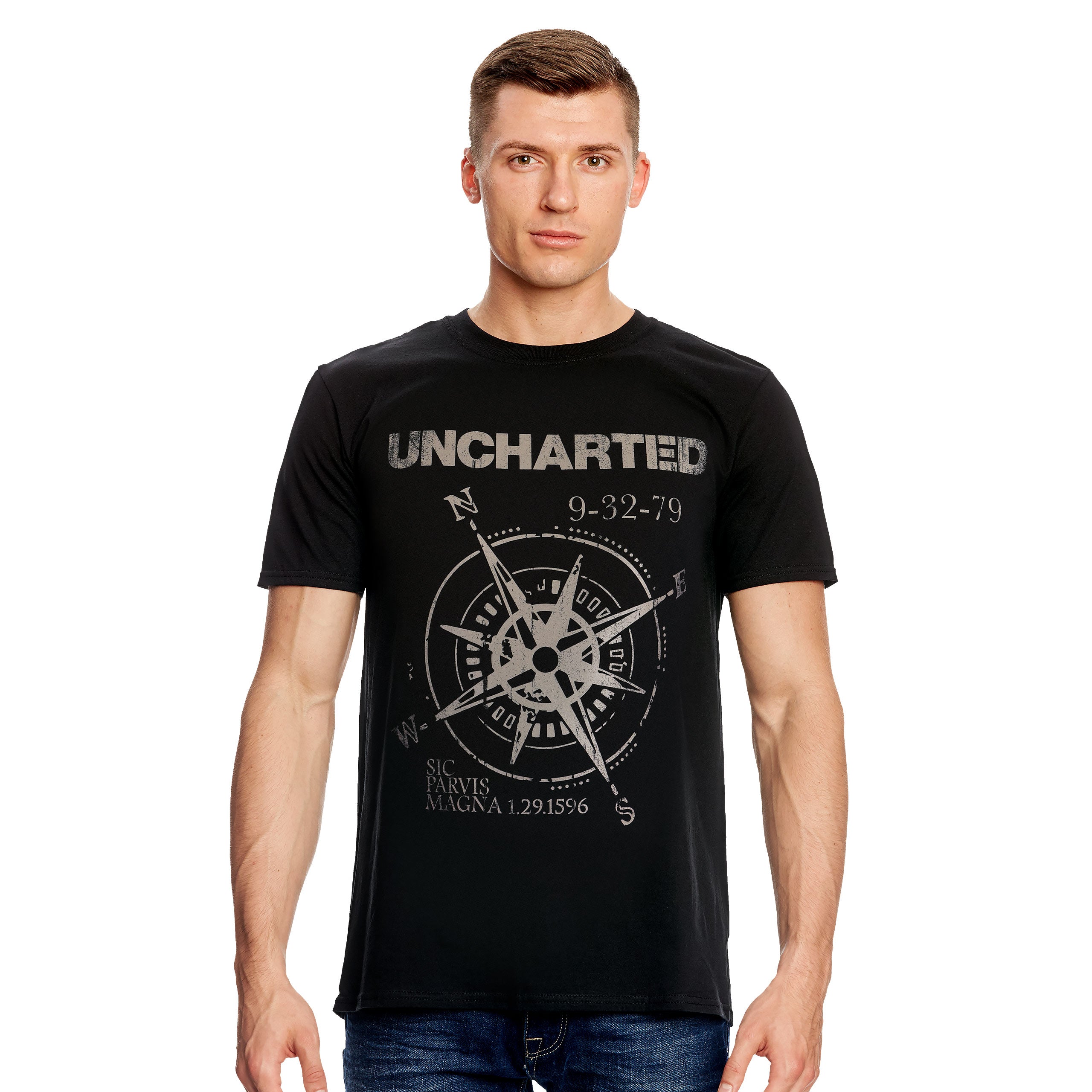 Imagen del producto Uncharted - Camiseta negra con brújula