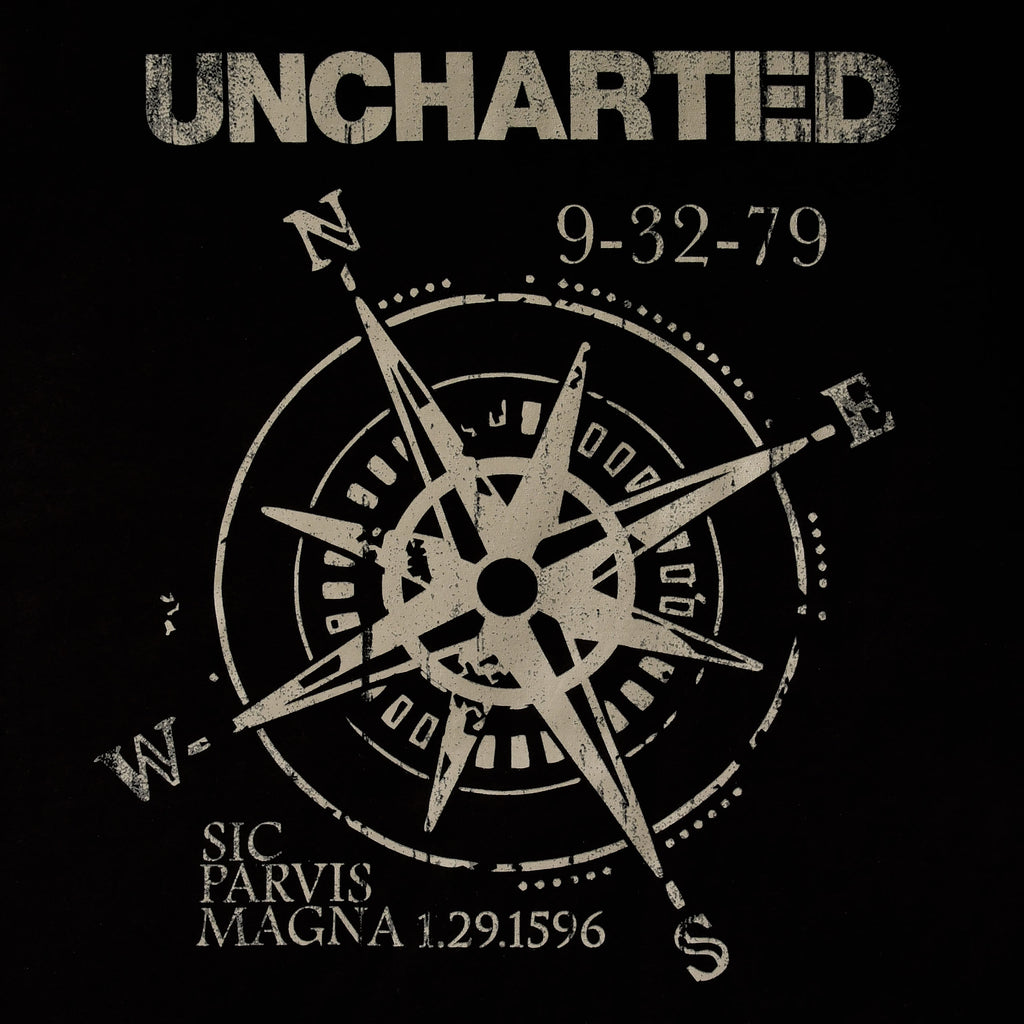 Imagen del producto Uncharted - Camiseta negra con brújula