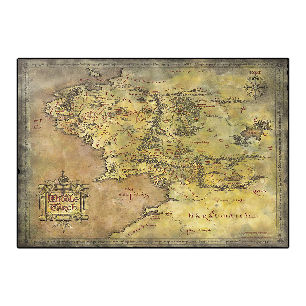 Imagen del producto El Señor de los Anillos - Alfombrilla de escritorio con mapa de la Tierra Media