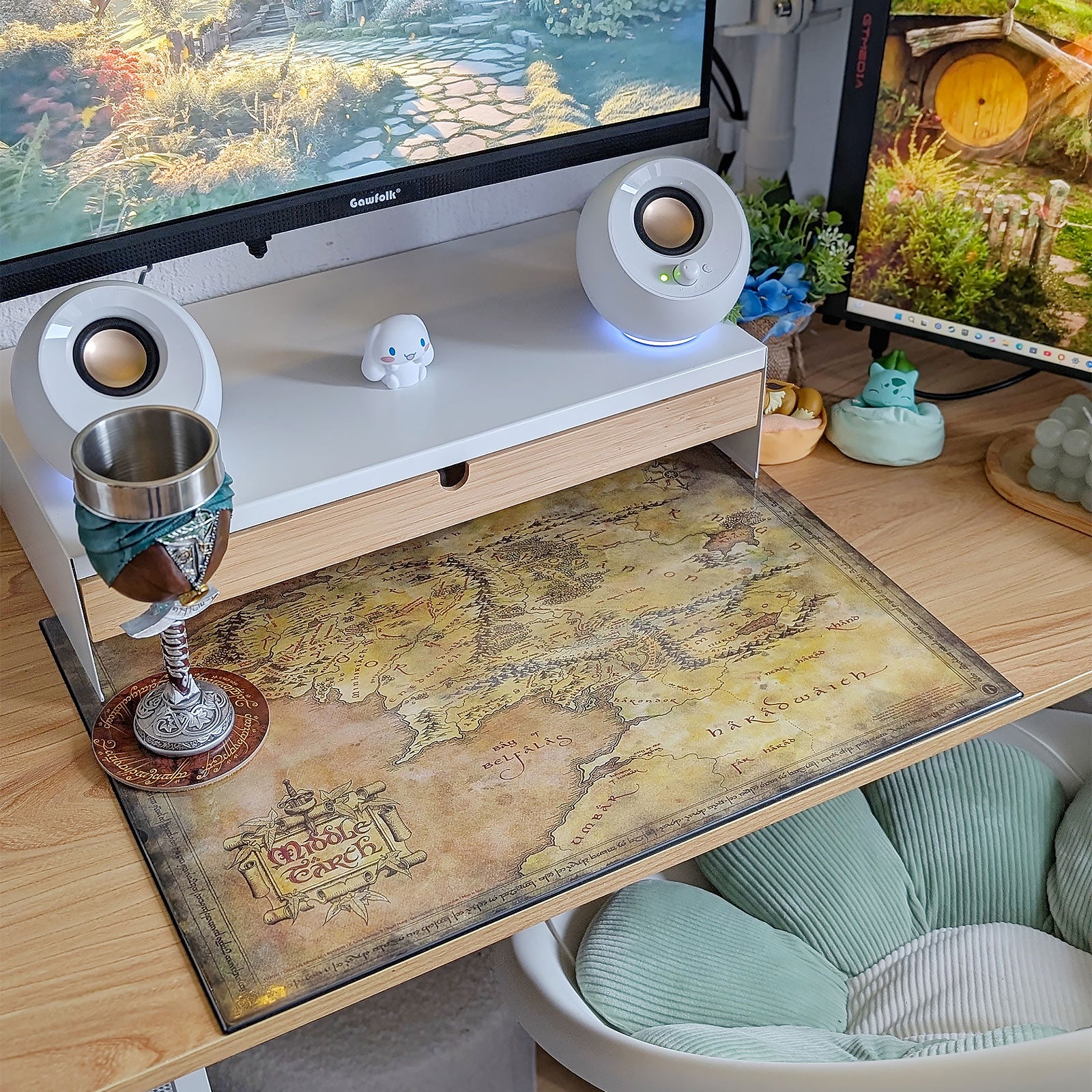Imagen del producto El Señor de los Anillos - Alfombrilla de escritorio con mapa de la Tierra Media