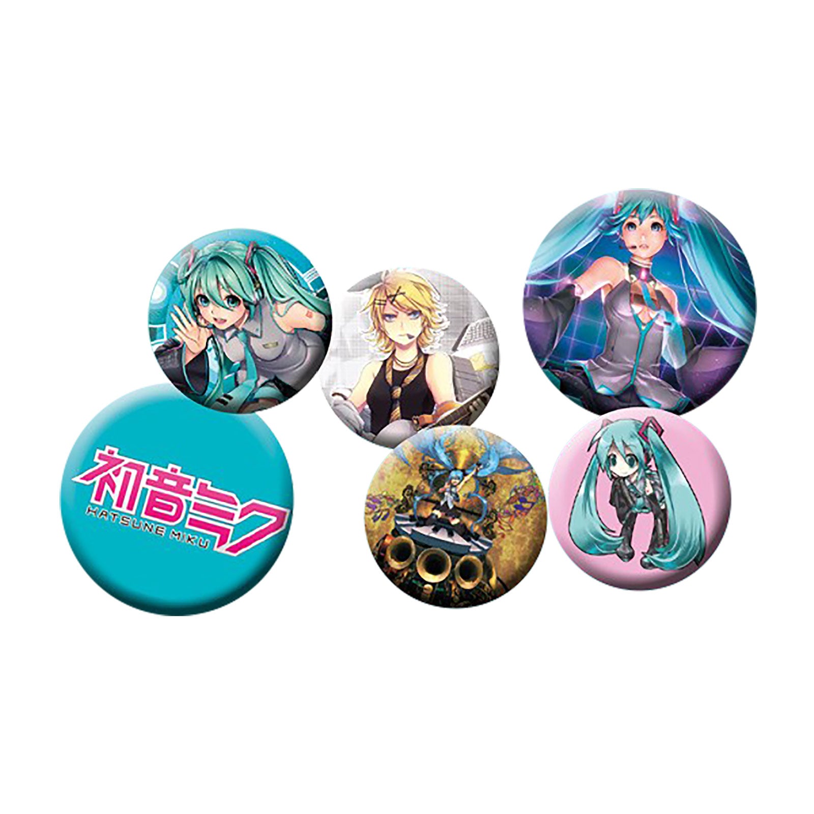 Imagen del producto Hatsune Miku - Conjunto de Botones de Personaje y Símbolo 6 piezas