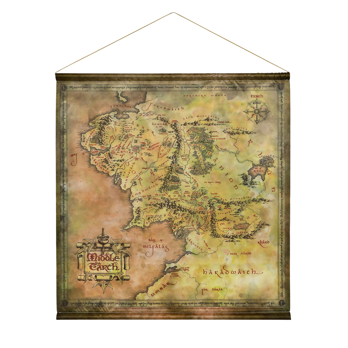 Imagen del producto El Señor de los Anillos - Mapa de la Tierra Media Wall Scroll