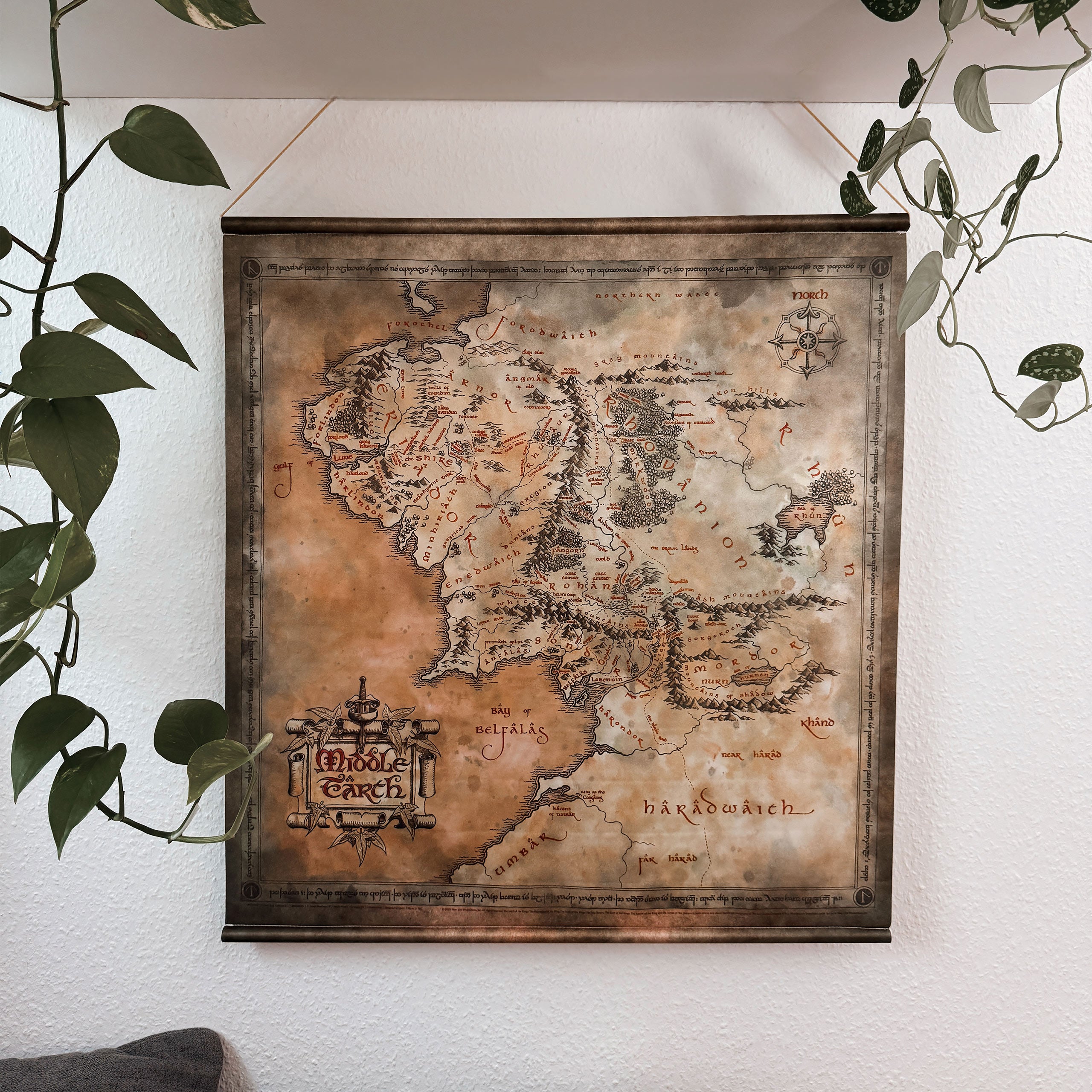 Imagen del producto El Señor de los Anillos - Mapa de la Tierra Media Wall Scroll