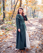 Imagen del producto Vestido medieval Larina verde-beige