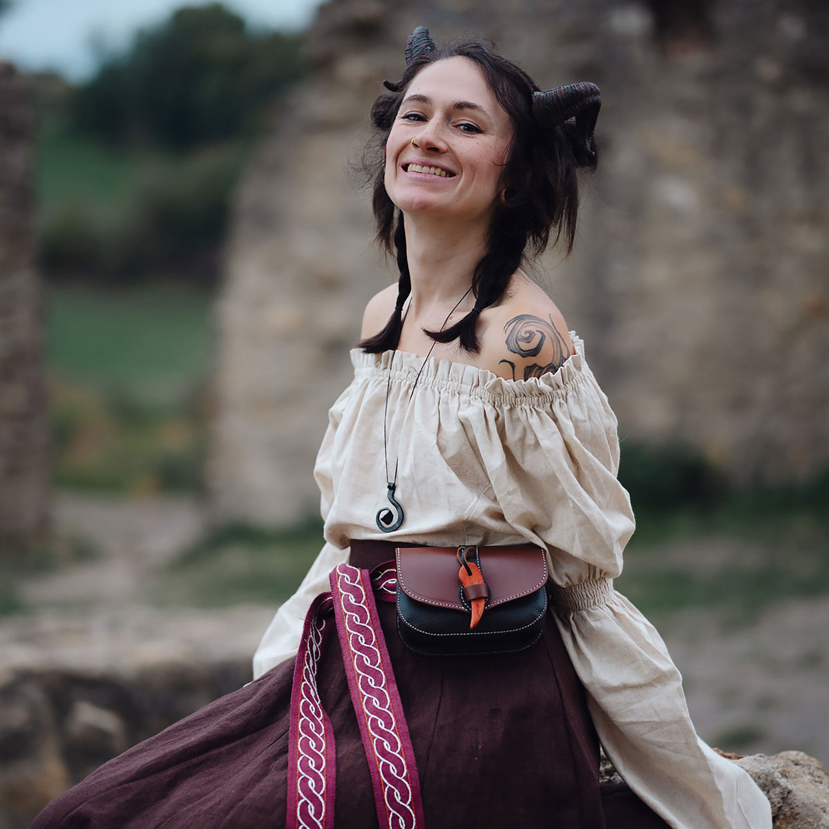 Imagen del producto Bolsa medieval Adalar marrón