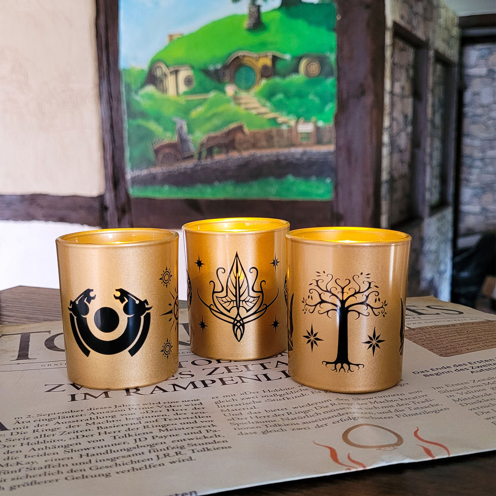 Imagen del producto El Señor de los Anillos - Portavelas de la Tierra Media Juego de 3