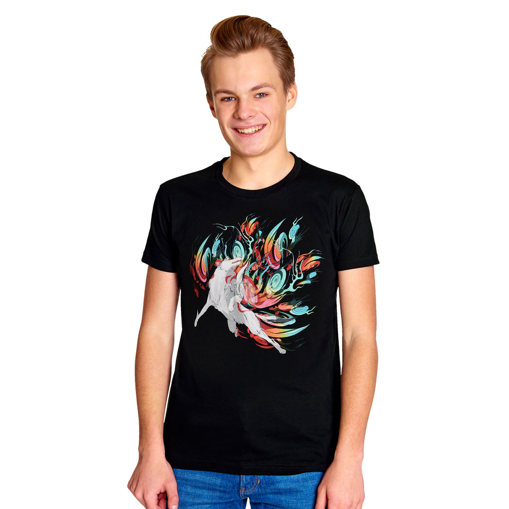 Imagen del producto Okami - Camiseta Amaterasu negra