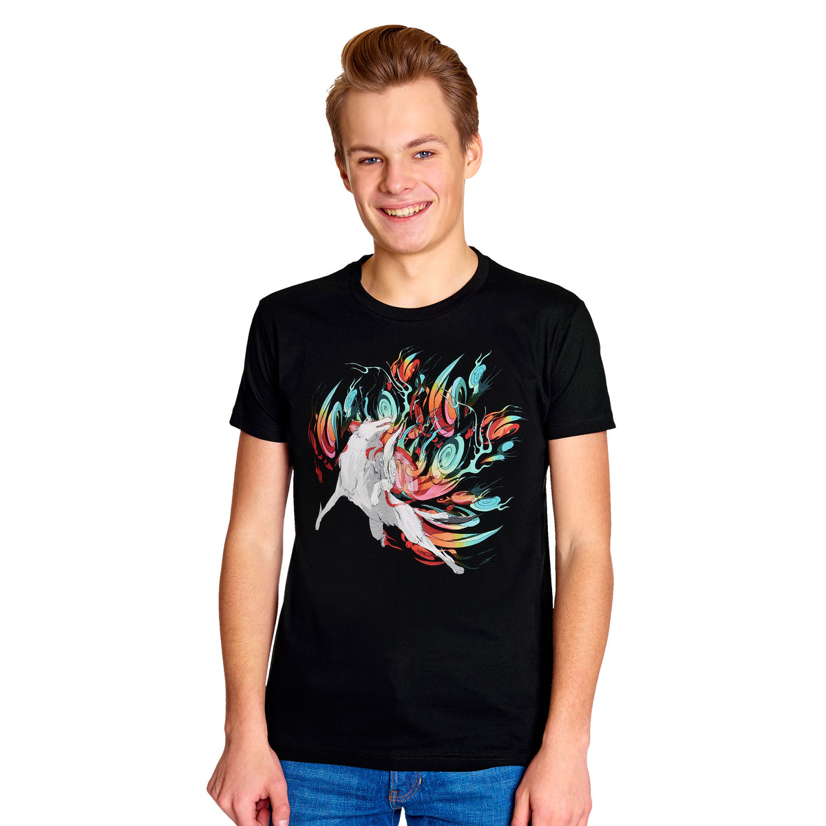 Imagen del producto Okami - Camiseta Amaterasu negra