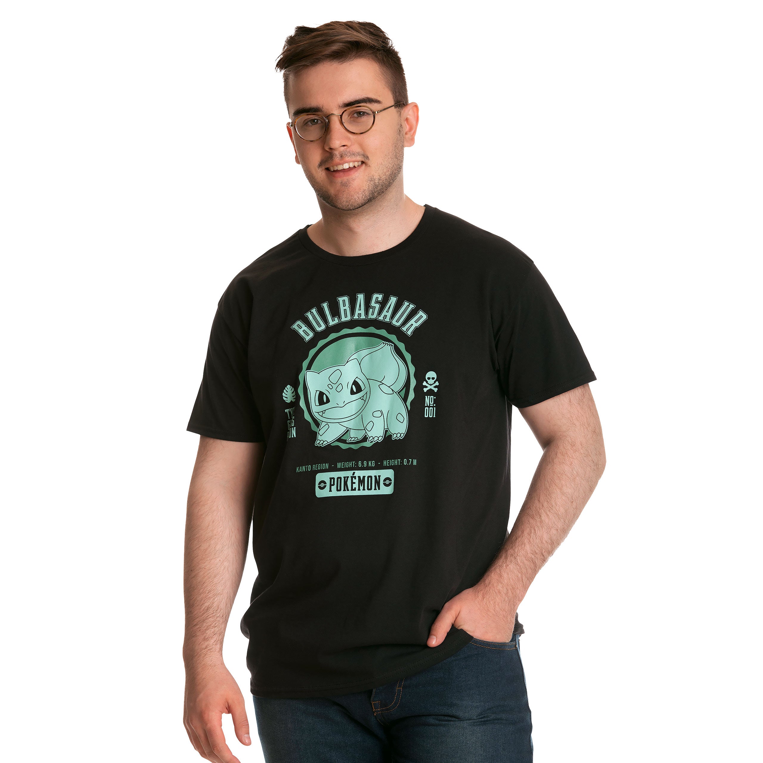 Imagen del producto Pokemon - Camiseta universitaria Bisasam negra