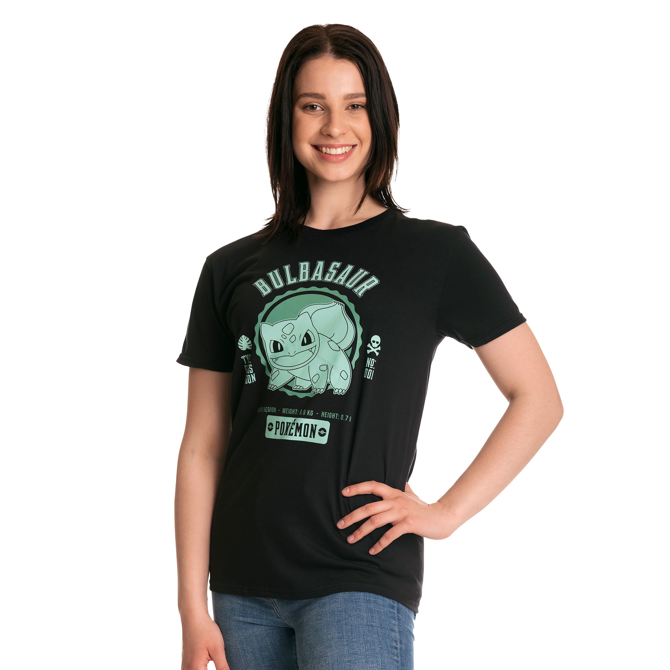 Imagen del producto Pokemon - Camiseta universitaria Bisasam negra